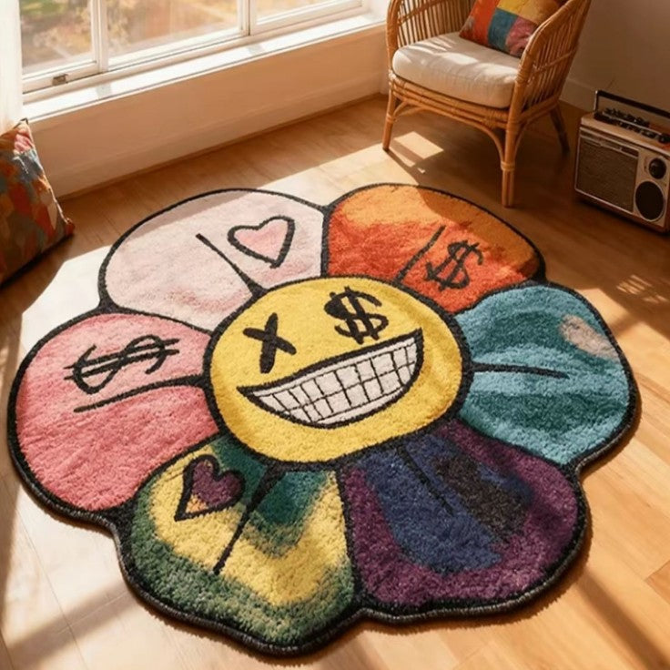 Cute Plush Irregular Faux Cashmere Rug - product image 4