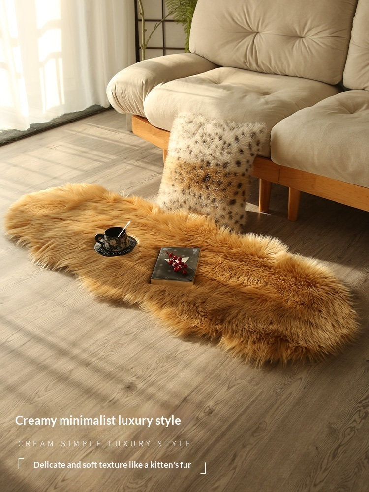 Bedroom Bedside Rug Living Room Long-pile Window Mat