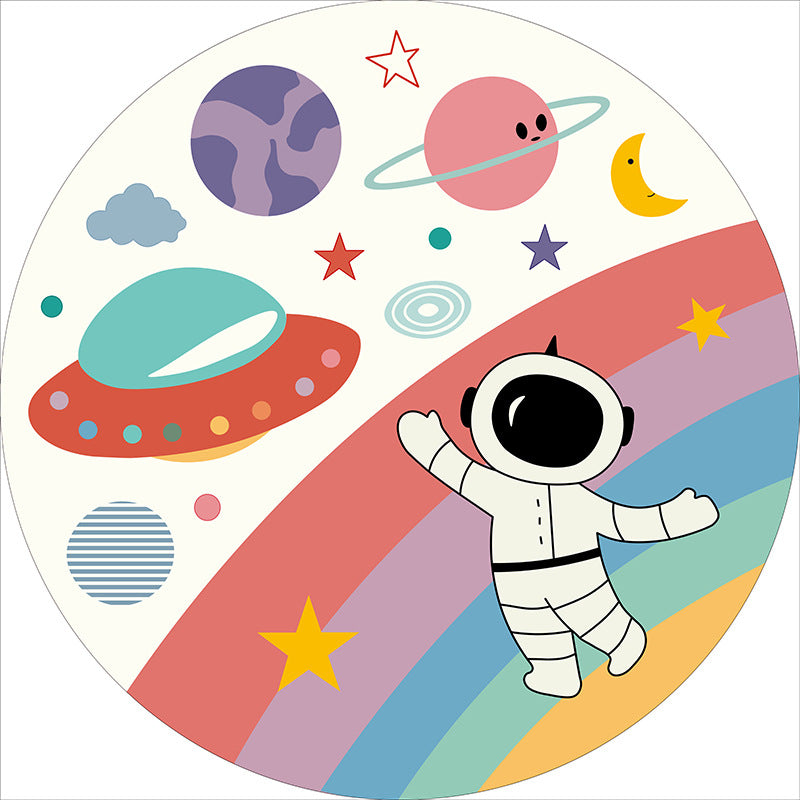Cartoon Round Thickened Lovely Bedroom Rug