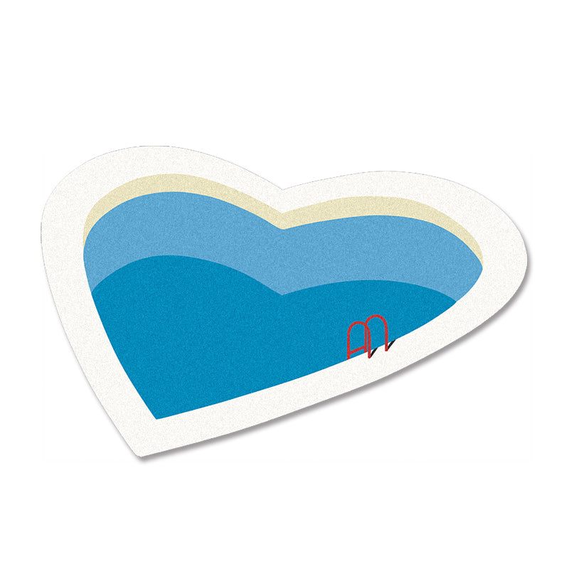 Heart Shaped Mini Pool Art Romantic Rug - product image 3