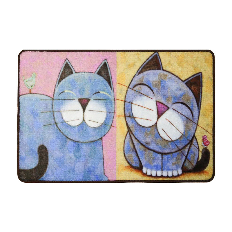 Cute Cat Entrance Doormat Living Room Rug