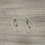 Turquoise Beaded Bohemian Vintage Earrings - product image 4