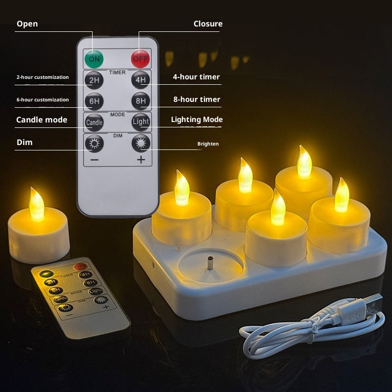 Long-Life Rechargeable LED Candle Set