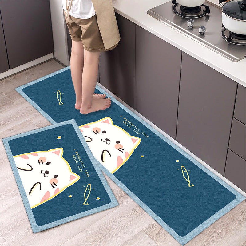 Cartoon Floor Mat Kitchen Strip Rug Simple - product image 5