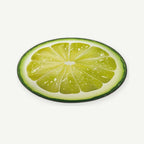 Lime slice round rug