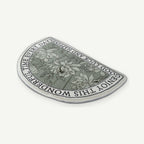 Oval typography bath rug