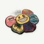 Smiley flower faux cashmere rug